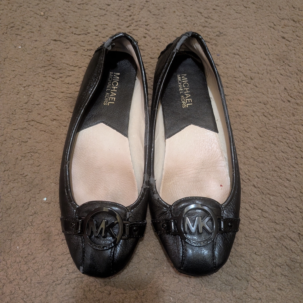 Michael Kors Shiny Black Loafers